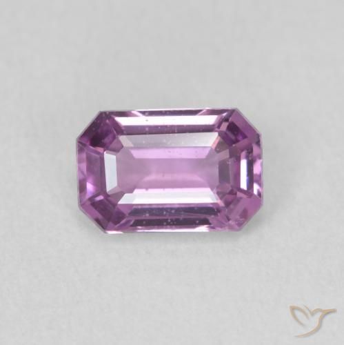 0.69ct Natural Medium Purple Sapphire, Emerald Cut, VVS-VS
