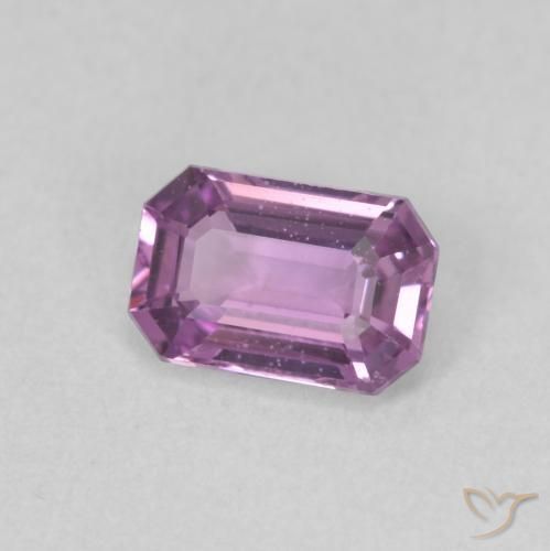0.69 ct Purple Sapphire Stone, Natural Sapphire in Octagon Step Cut Shape for Sale