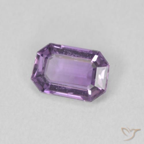 0.61 ct Purple Sapphire Stone, Natural Sapphire in Octagon Step Cut Shape for Sale