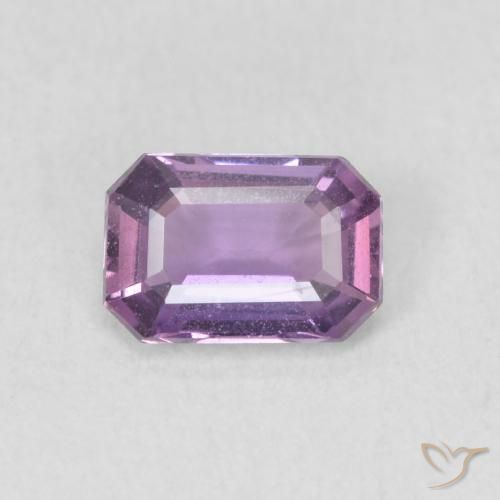 0.65 ct Purple Sapphire Gemstone, Sapphire Gem in Octagon Step Cut Shape for Sale.