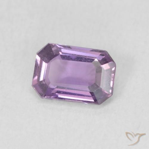 0.65 ct Purple Sapphire Stone, Natural Sapphire in Octagon Step Cut Shape for Sale