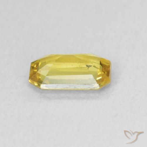 Sapphire Gemstone in 6 x 4 mm (calibrated) Size for Sale, Sapphire Stone in Medium Yellow Color