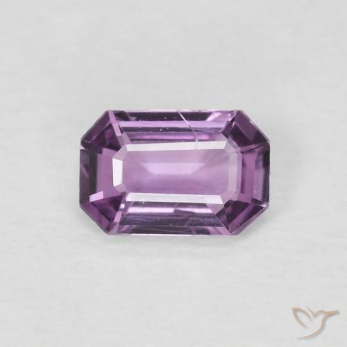 0.60ct Natural Medium Dark-Purple Sapphire, Emerald Cut, VS-SI