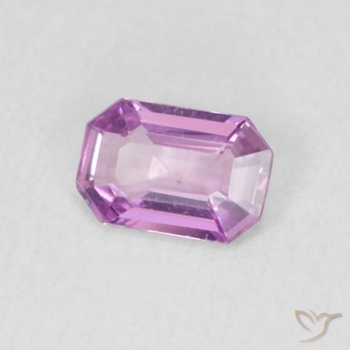 0.53 ct Purple Sapphire Stone, Natural Sapphire in Octagon Step Cut Shape for Sale