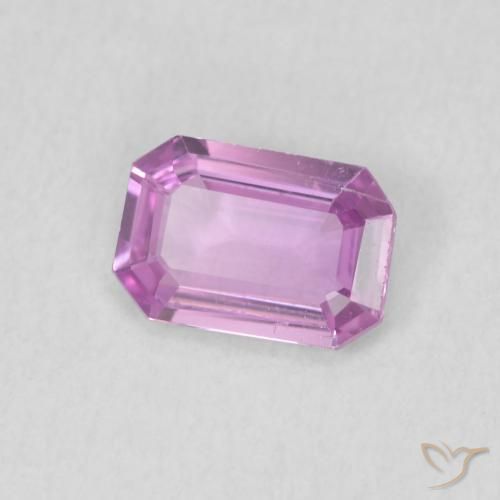 0.52 ct Purple Sapphire Stone, Natural Sapphire in Octagon Step Cut Shape for Sale