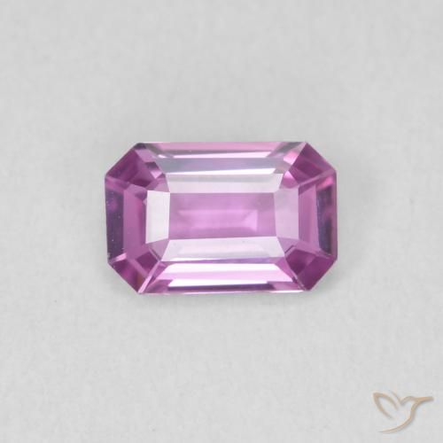 0.62ct Natural Medium Light-Purple Sapphire, Emerald Cut, VVS