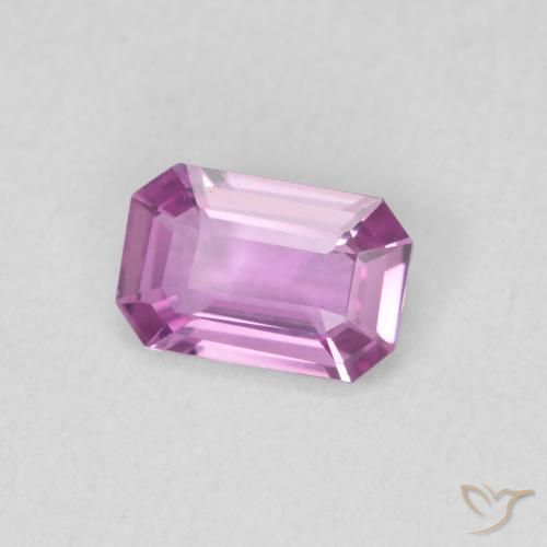 0.62 ct Purple Sapphire Stone, Natural Sapphire in Octagon Step Cut Shape for Sale