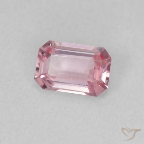 0.66 ct Pink Sapphire Stone, Natural Sapphire in Octagon Step Cut Shape for Sale