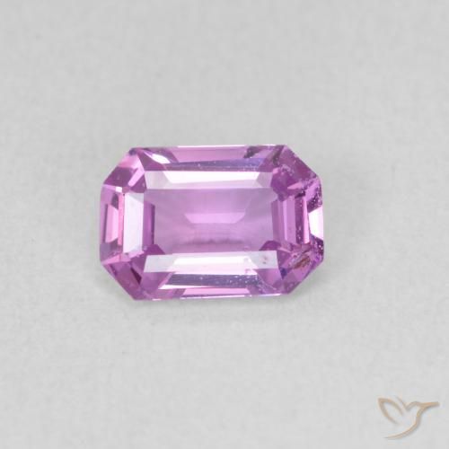 0.60ct Natural Medium Purple Sapphire, Emerald Cut, VVS-VS