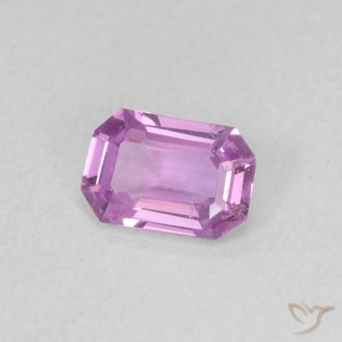 0.60 ct Purple Sapphire Stone, Natural Sapphire in Octagon Step Cut Shape for Sale