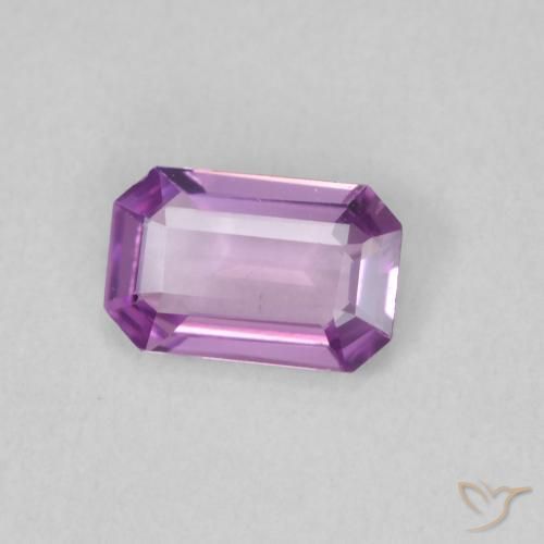 0.57 ct Purple Sapphire Stone, Natural Sapphire in Octagon Step Cut Shape for Sale