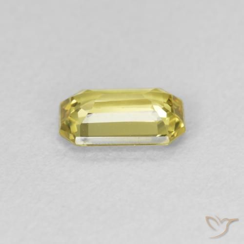 Sapphire Gemstone in 6 x 4 mm (calibrated) Size for Sale, Sapphire Stone in Medium Yellow Color