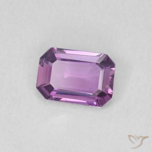 0.62 ct Purple Sapphire Stone, Natural Sapphire in Octagon Step Cut Shape for Sale
