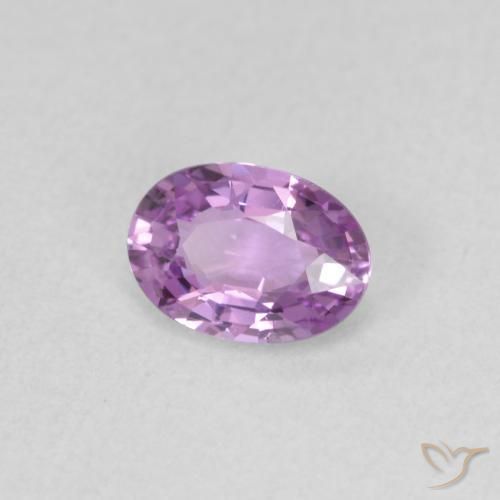 0.57 ct Purple Sapphire Stone, Natural Sapphire in Oval Facet Shape for Sale
