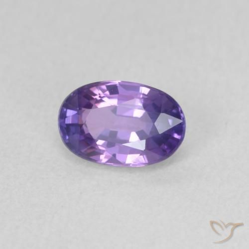 0.70 ct Violet Sapphire Stone, Natural Sapphire in Oval Facet Shape for Sale