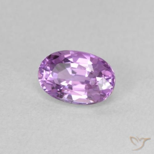 0.76 ct Purple Sapphire Stone, Natural Sapphire in Oval Facet Shape for Sale
