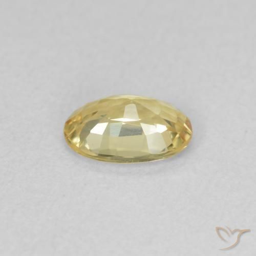 Sapphire Gemstone in 6 x 4 mm (calibrated) Size for Sale, Sapphire Stone in Medium Yellow Color