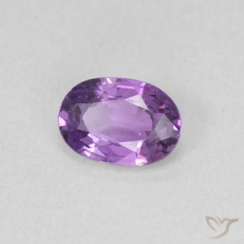 0.63 ct Violet Sapphire Stone, Natural Sapphire in Oval Facet Shape for Sale