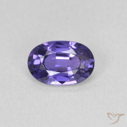 0.65ct Natural Deep Purple Sapphire, Oval, VVS