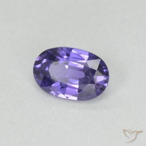 0.65 ct Violet Sapphire Stone, Natural Sapphire in Oval Facet Shape for Sale