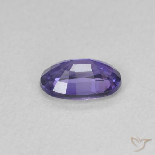 Sapphire Gemstone in 6.2 x 4.2 mm Size for Sale, Sapphire Stone in Deep Purple Color