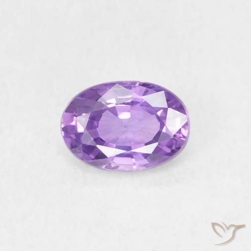 0.58ct Natural Medium Pink Violet Sapphire, Oval, VS