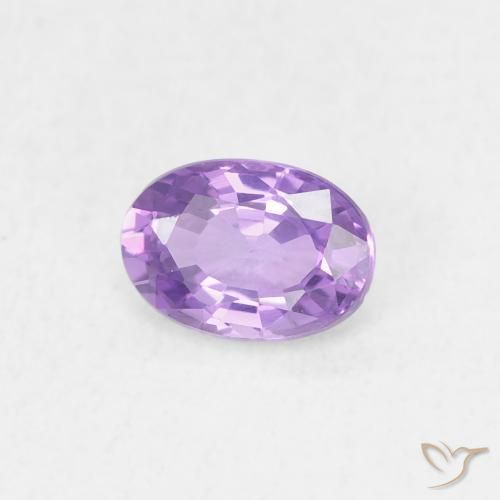 0.58 ct Violet Sapphire Stone, Natural Sapphire in Oval Facet Shape for Sale