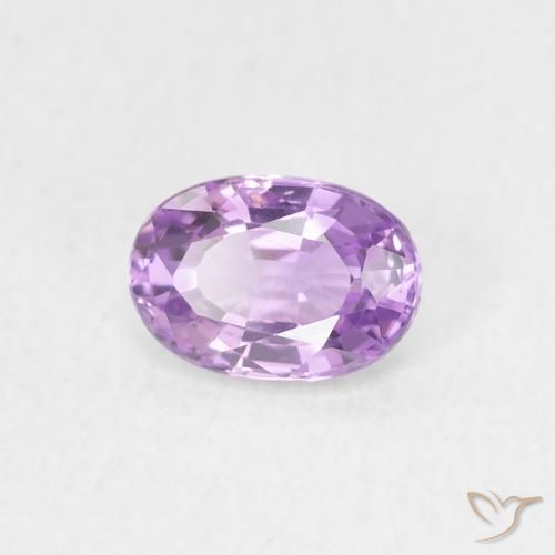 0.64 ct Purple Sapphire Stone, Natural Sapphire in Oval Facet Shape for Sale