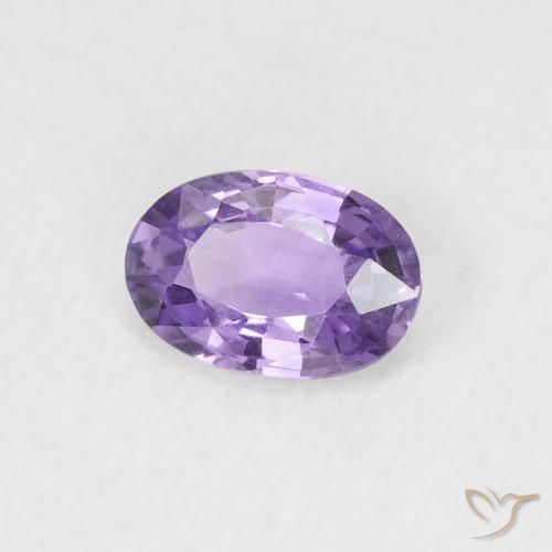 0.56 ct Violet Sapphire Stone, Natural Sapphire in Oval Facet Shape for Sale
