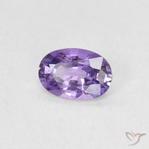 0.45 ct Violet Sapphire Stone, Natural Sapphire in Oval Facet Shape for Sale