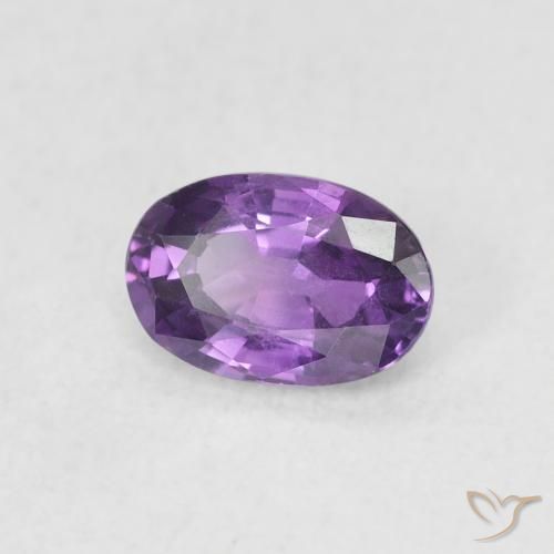 0.67 ct Violet Sapphire Stone, Natural Sapphire in Oval Facet Shape for Sale