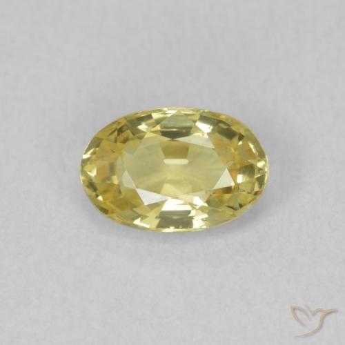0.55ct Natural Medium Yellow Sapphire, Oval, VVS-VS