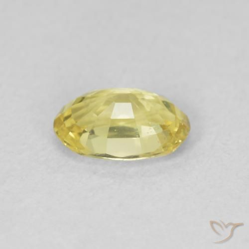 Sapphire Gemstone in 6 x 4 mm (calibrated) Size for Sale, Sapphire Stone in Medium Yellow Color
