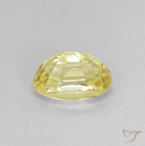 Sapphire Gemstone in 6 x 4 mm (calibrated) Size for Sale, Sapphire Stone in Light Yellow Color