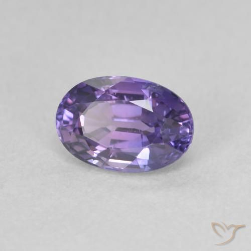 0.73 ct Violet Sapphire Stone, Natural Sapphire in Oval Facet Shape for Sale