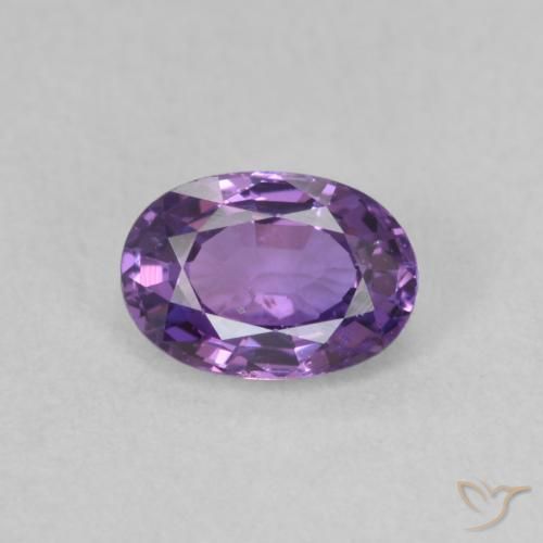 0.65ct Natural Medium Dark-Purple Sapphire, Oval, VVS-VS
