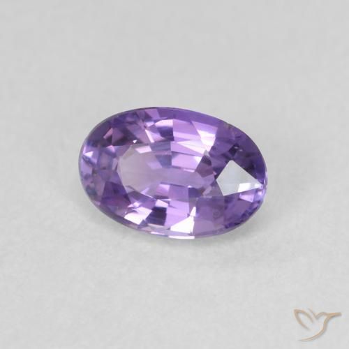 0.60 ct Violet Sapphire Stone, Natural Sapphire in Oval Facet Shape for Sale
