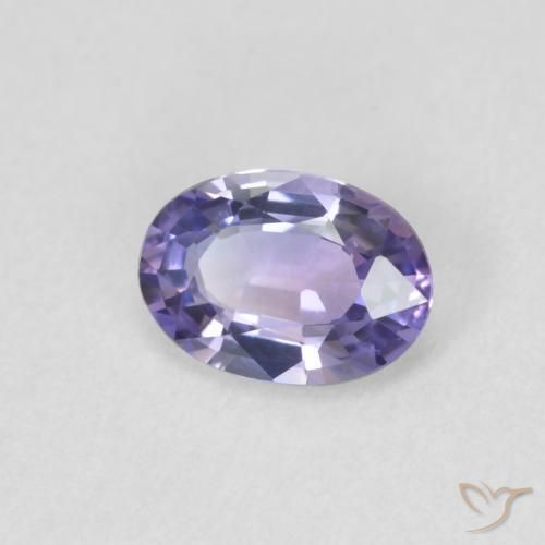 0.56 ct Violet Sapphire Stone, Natural Sapphire in Oval Facet Shape for Sale