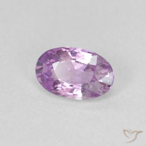 0.55 ct Purple Sapphire Stone, Natural Sapphire in Oval Facet Shape for Sale