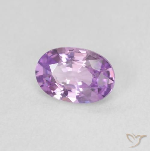 0.53 ct Purple Sapphire Stone, Natural Sapphire in Oval Facet Shape for Sale