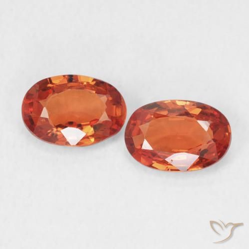 Saphir orange en vrac de 1,11 ct, taille ovale de 6,2 x 4,2 mm de Tanzanie, Photo A
