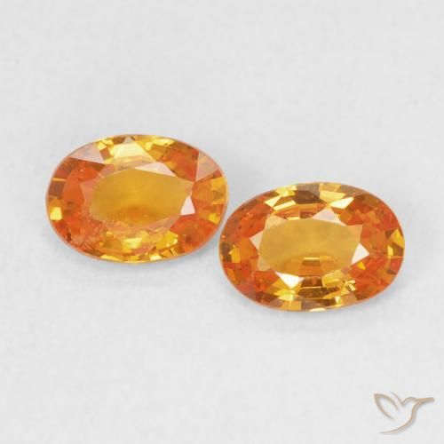 0.98ctw Natural Medium Orange Sapphire, Oval, VS