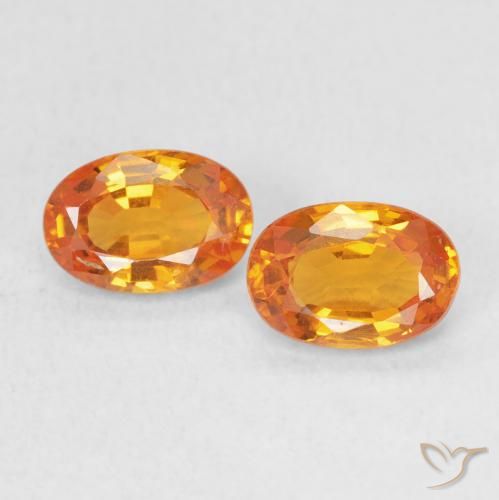 1.29ctw Natural Bright Orange Sapphire, Oval, VVS-VS