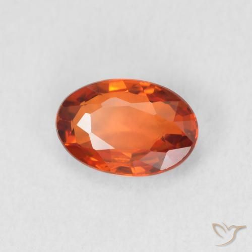 0.64 ct Red Sapphire Stone, Natural Sapphire in Oval Facet Shape for Sale