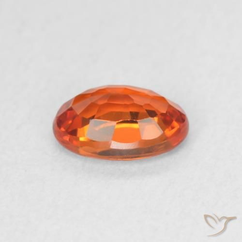 Sapphire Gemstone in 6 x 4 mm (calibrated) Size for Sale, Sapphire Stone in Reddish Orange Color
