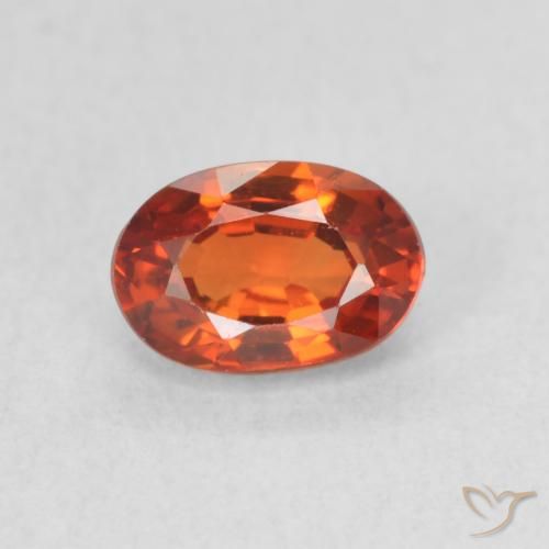 0.78ct Natural Reddish Orange Sapphire, Oval, VVS
