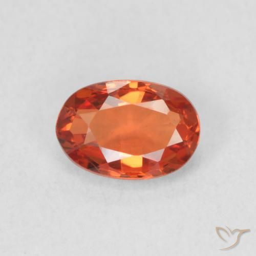 0.62ct Natural Fire Orange Sapphire, Oval, VVS