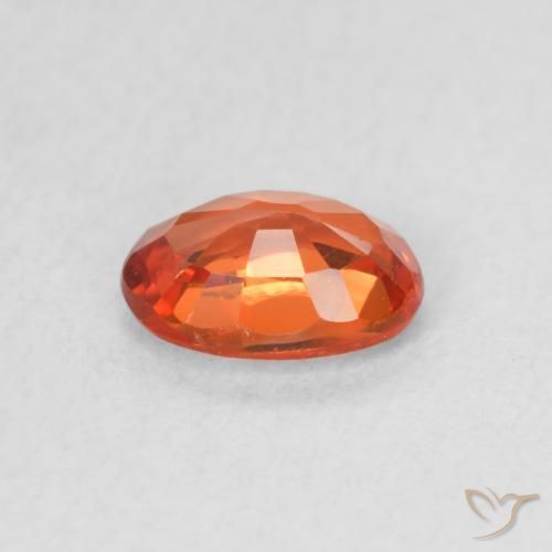Sapphire Gemstone in 6 x 4.2 mm Size for Sale, Sapphire Stone in Fire Orange Color