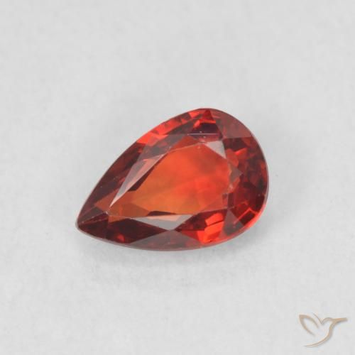 0.59ct Natural Dark Red Sapphire, Pear Shape, VVS