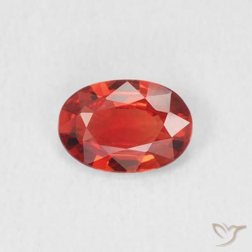 0.43ct Natural Bright Red Sapphire, Oval, VVS